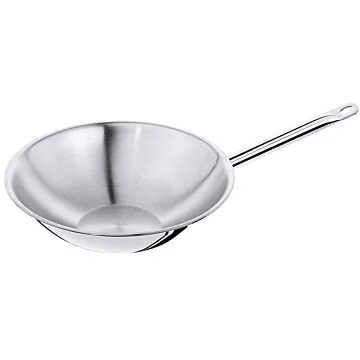 Contacto Wok Edelstahl, mehrschichtig, abgeflacht, 5 l