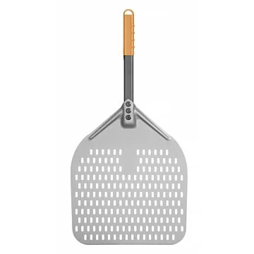 Hendi Pizzaschaufel - eckig, gelocht, kurzer Griff, 355 x 710 mm