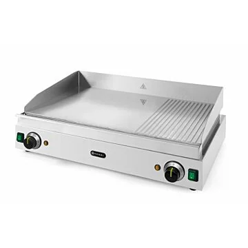 Hendi Grillplatte Profi Line, 2/3 glatt, 1/3 gerillt, 230 V / 3,5 kW, 720 x 530 x (H) 250 mm
