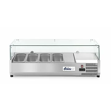 Hendi Aufsatz-Kühlvitrine Gastronorm 1/3, 9 x GN 1/3, -2 / 8 ˚C, 230 V / 0,18 kW, R600a, 2006 x 395 x (H) 430 mm