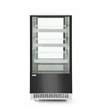 Hendi Kühlvitrine mit 3 geneigten Regalen, 300 L, 2 / 6 ˚C, 230 V / 0,48 kW, R290, 650 x 805 x (H) 1445 mm