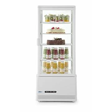Hendi Aufsatz Kühlvitrine 98 Liter, weiß, 2/6˚C, 230V/210W, R600a, 452 x 406 x (H) 1116 mm