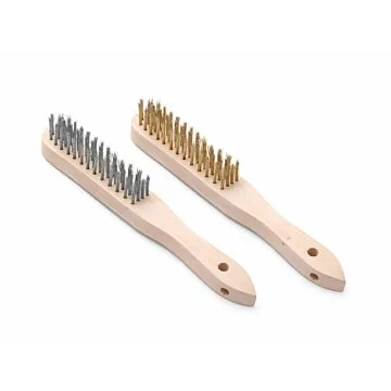 Hendi Drahtbürsten-Set aus Messing und Edelstahl - 2 Stk, (L) 290 mm