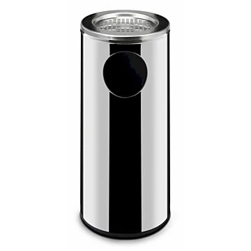 Hendi Mülleimer Standmodell mit Aschenbecher, 33 L, ø 240 x (H) 660 mm