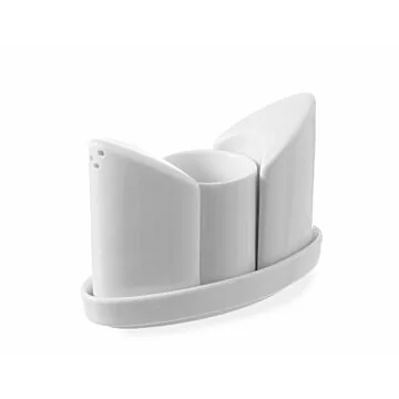Hendi Menage Set, Pfeffer, Salz & Zahnstocher, 125 x 54 x (H) 90 mm
