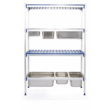 Hendi Regalsystem aus Aluminium für GN Behälter, 1120 x 355 x (H) 1685 mm