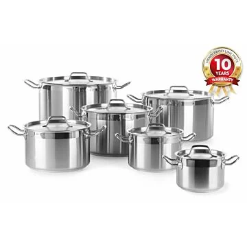 Hendi Kochtopf, mittel - mit Deckel, Profi Line, 4 L, ø 200 x (H) 130 mm