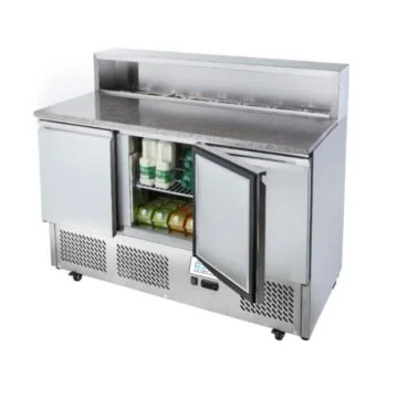 Atosa ICE3858GR 3 Türige Pizza Saladette mit Granitplatte 7 x GN1/3