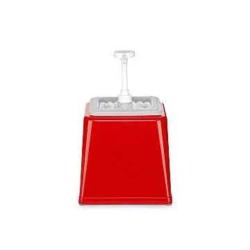 Hendi Pump-Soßenspender, rot