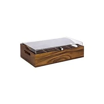 APS Besteckbehälter VINTAGE mit Deckel, braun