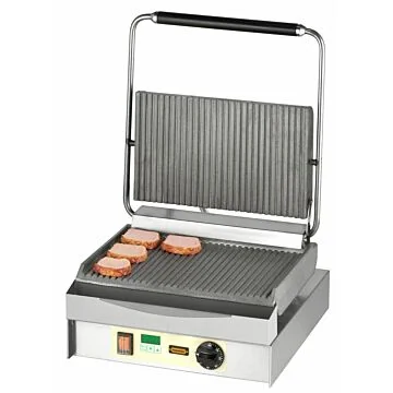 Neumärker Chopper-Grill oben + unten geriffelt, mit Digitaltimer