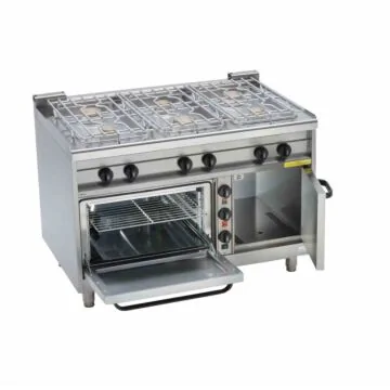 EKU Thermik 750 Gasherd PowerBurner mit Elektrobackofen GEHW-6