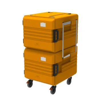 Rieber Thermoport Speisentransportbehälter 2x6000 K fahrbar orange