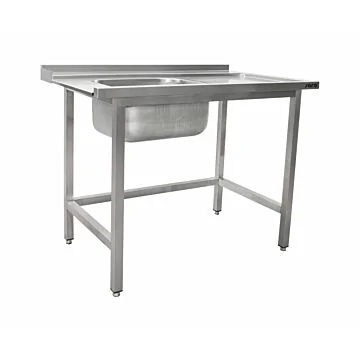SARO Zulauftisch für Spülmaschine links, 1 Becken, 1600mm