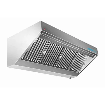 CHROMOnorm Edelstahl Wandhaube mit LED-Beleuchtung