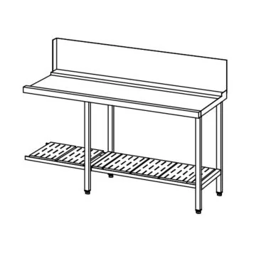 Winterhalter Ablauftisch 1700 mm für PT Serie BR 712 Skizze