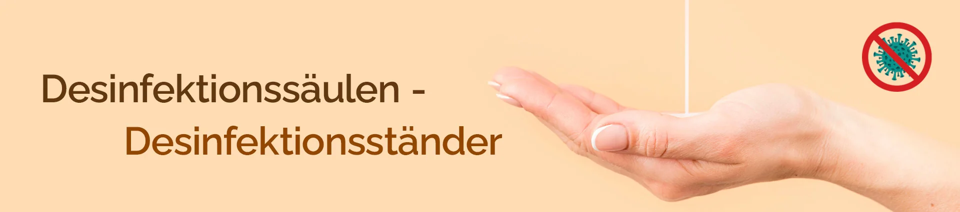 Desinfektionss&auml;ulen und Desinfektionsst&auml;nder