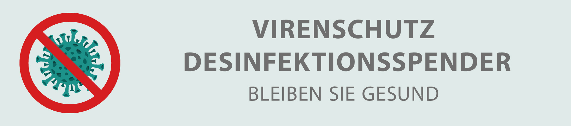 Virenschutz Desinfektionsspender Banner