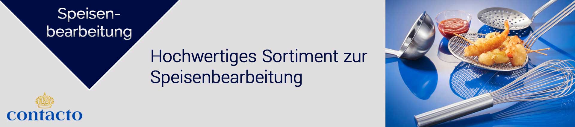 Contacto Speisenbearbeitung Banner