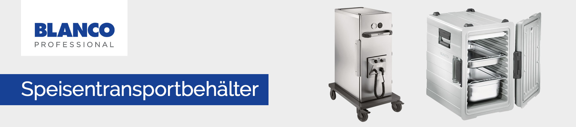 Blanco Speisetransportbehälter Banner