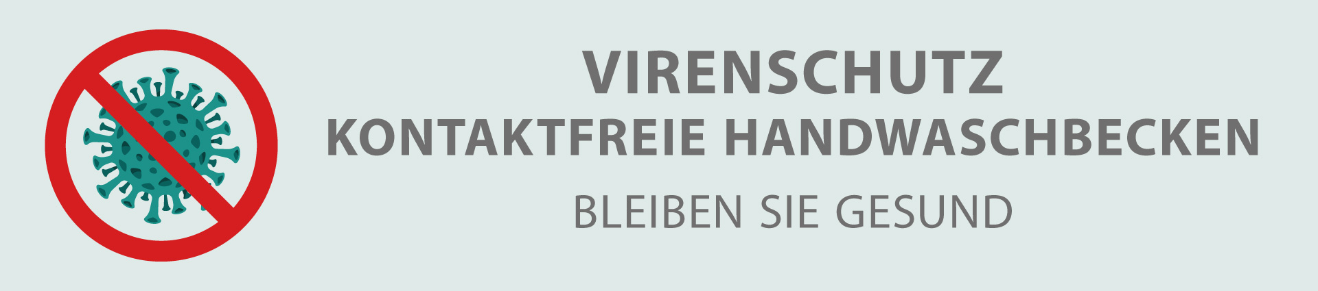 Kontaktfreie Handwaschbecken Banner