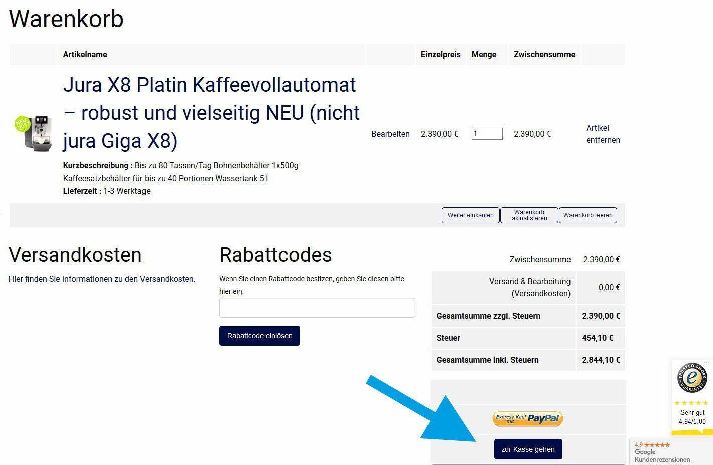 Gastrodax-Artikel in den Warenkorb legen