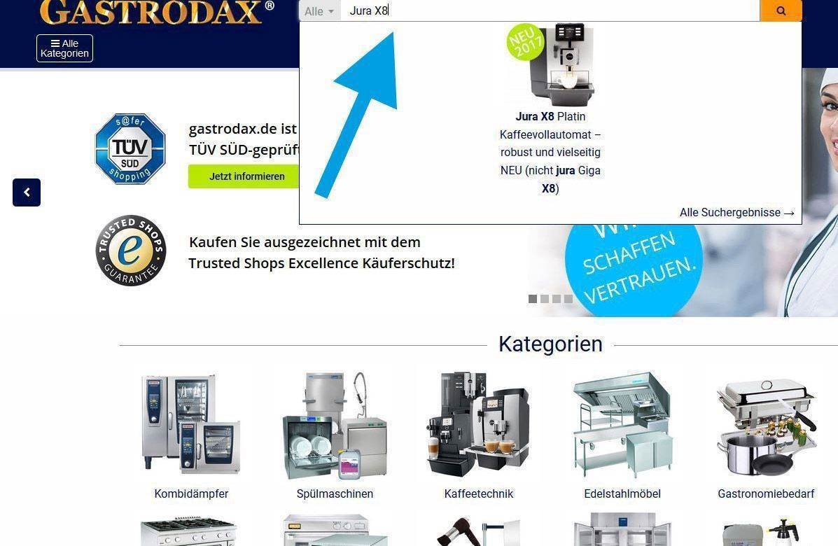 Gastrodax-Artikel suchen