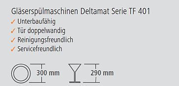 Bartscher Gläserspülmaschine Deltamat TF 401 Wasserenthärter