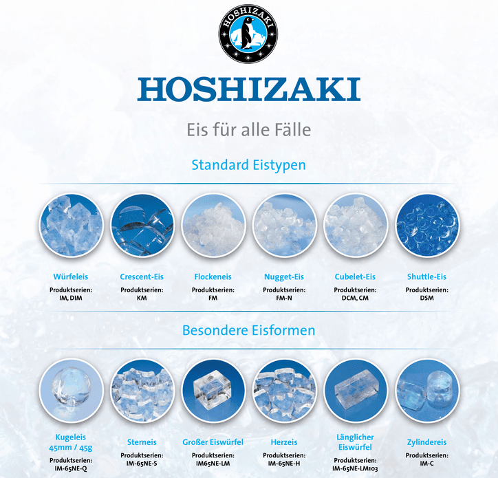 Hoshizaki Eistypen