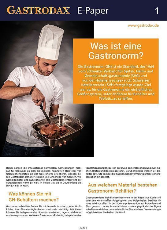 Cover Gastrodax E-Paper Gastronorm